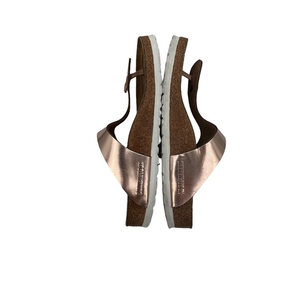 Birkenstock Women's Rose Gold Gizeh T-Strap Sandals Size 40 Narrow - Picture 5 of 8